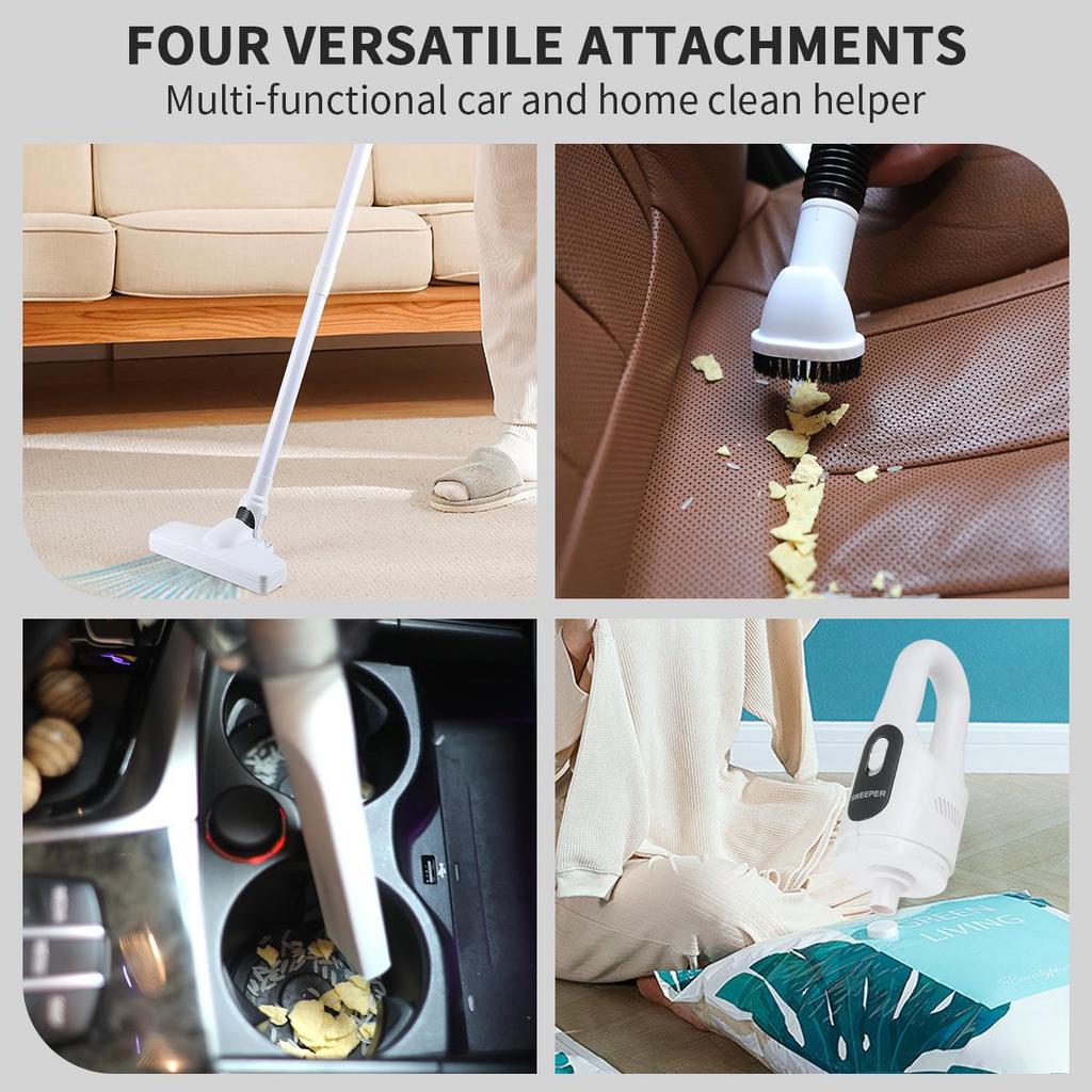 4-in-1 Wireless Handheld Vacuum Cleaner: 7.2V High Suction, Multi-Purpose for Home & Car