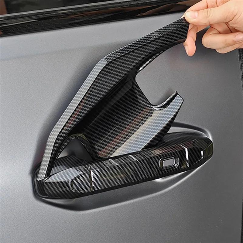 Car Door Handle Cover Trim For Chery Jetour Traveler 2024 Accessories Carbon Fiber-A87Q
