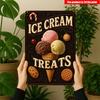 Vintage Ice Cream Metal Sign Wall Decor For Kitchen Cafe Bar