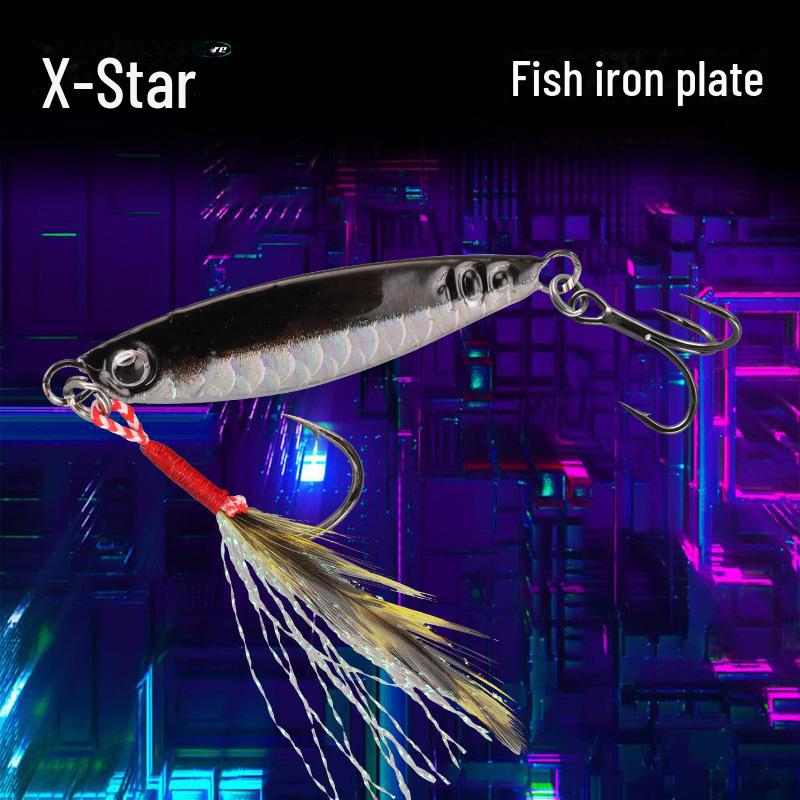Fish Scale Pattern Long-Distance Iron Plate Lure for Bass, Catfish, and Croaker