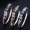 European and American Retro Style Geometric Cross Rectangular Stone Bracelet Women's Trendy Exquisite Bracelet