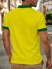 Men's Outdoor Polo Shirt, Available in Multiple Sizes, Featuring a Crocodile Rider Silhouette Print on the Chest. Vibrant, Casual, Stylish, and