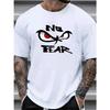 T-shirt Casual Fashion da Uomo Taglie Forti 2026 Stampa Divertente con Espressione Occhi Manica Corta Girocollo per Street Style
