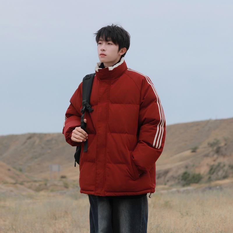 Couple Cotton Jacket Men and Women Same Style Winter Japanese Cotton Jacket Coat Bread Suit Loose Stand Collar Cotton Jacket Men
