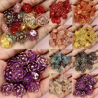 Bracelet DIY Beads Flower Beads 17.6mm DIY Jewelry Necklace Pendant Handmade Materials  Fashion 20Pcs Acrylic  Supply