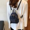 Backpack Women's Bag Ins Textured Bag New Fashion Versatile Going Out Rhombus Small Backpack