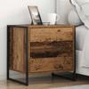 Nightstand Set of 2 Reclaimed Wood Look 50 X 39.5 X 50 Cm Engineered Wood