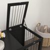 Dog Cage Dog Crate Dog Transport Box, 2 Doors, Lockable, Steel Grid, 80 cm x 50 cm x 56,5 cm, Black