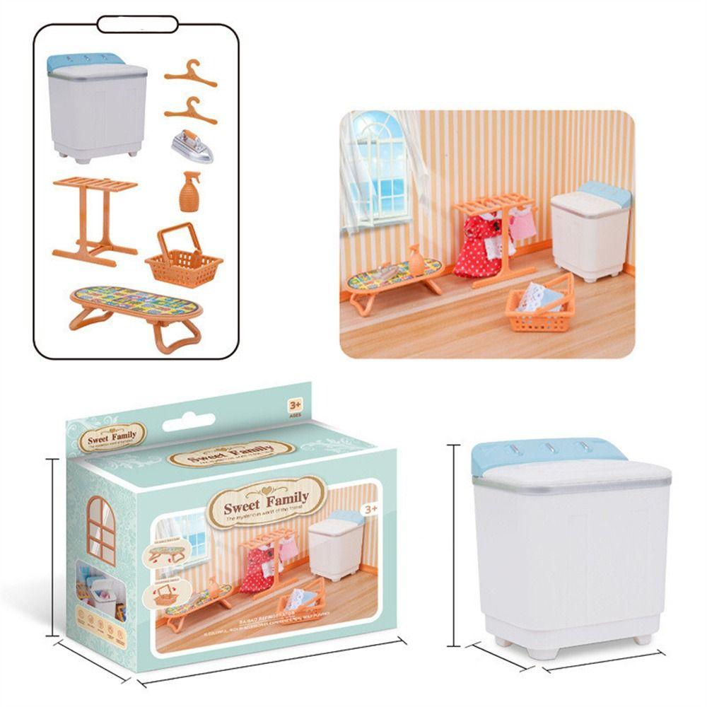 For Children Bathroom Dollhouse Furniture Kitchen Cooking Toy Pretend Play Toy Miniature Furniture