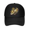 Royal King Script Street Graphic Mesh Baseball Cap Polyester Forward Observations Hat Adjustable Golf Hat Summer
