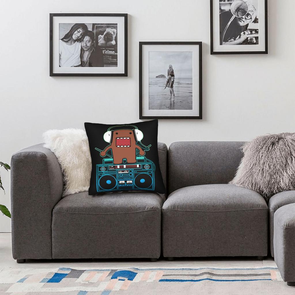 Domo Kun DJ Domo Pillowcase Polyester Cushion Cover Decorative  Pillow Case Cover Home Dropshipping 18'