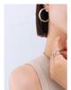 18K Gold-Plated Titanium Steel Twisted C-Shaped Earrings - Hong Kong Style