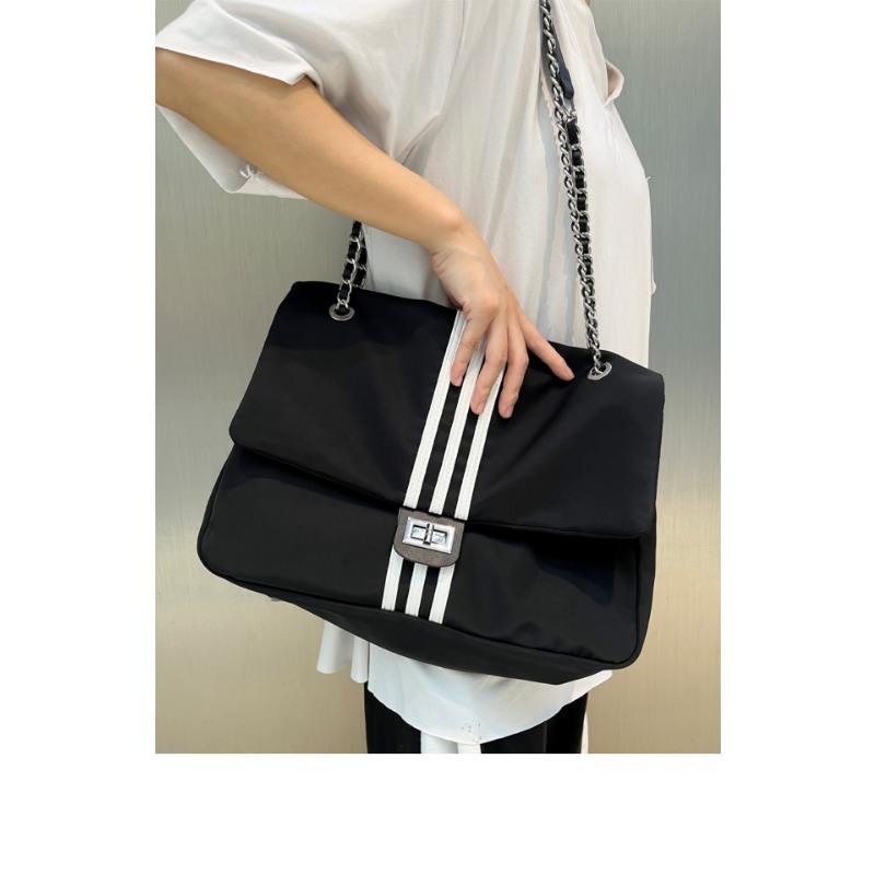2025 New Large Capacity Tote Bag Nylon Fabric High-end Chain Crossbody Bag