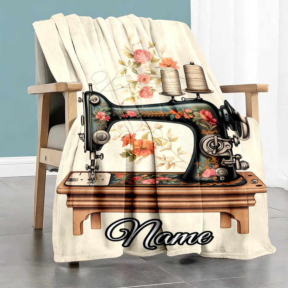 Yellow Machine Customize Text Blanket Throw Personalized Blanket Ultra-Soft Versatile for Nap Bed Home Decor Office All-Season Use