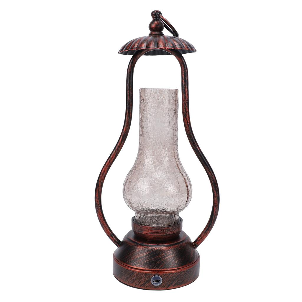 Cordless Rechargeable Lamp Touch Control Stepless Dimmable 3 Color Temperature Vintage Table Lamp for Bedroom Bedside