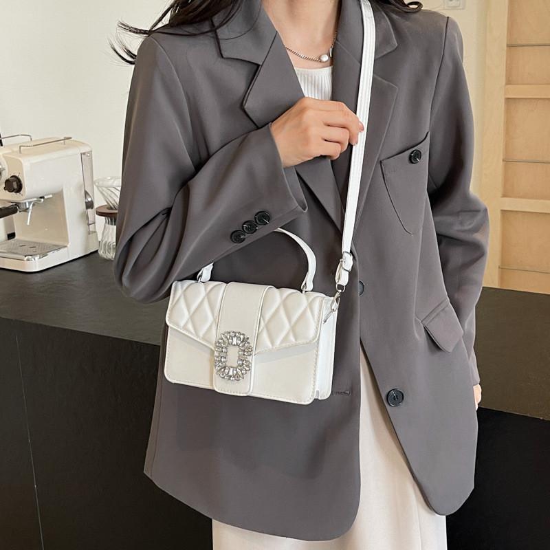 Stylish Vintage Small Handbag For Women 2024 Fashion Trendy Pu Leather Shoulder Bag With Stitching Elements Perfect For Summer