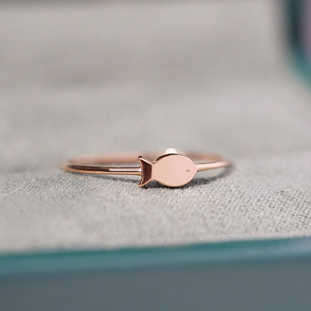 14K Basic Lucky Fish Ring W