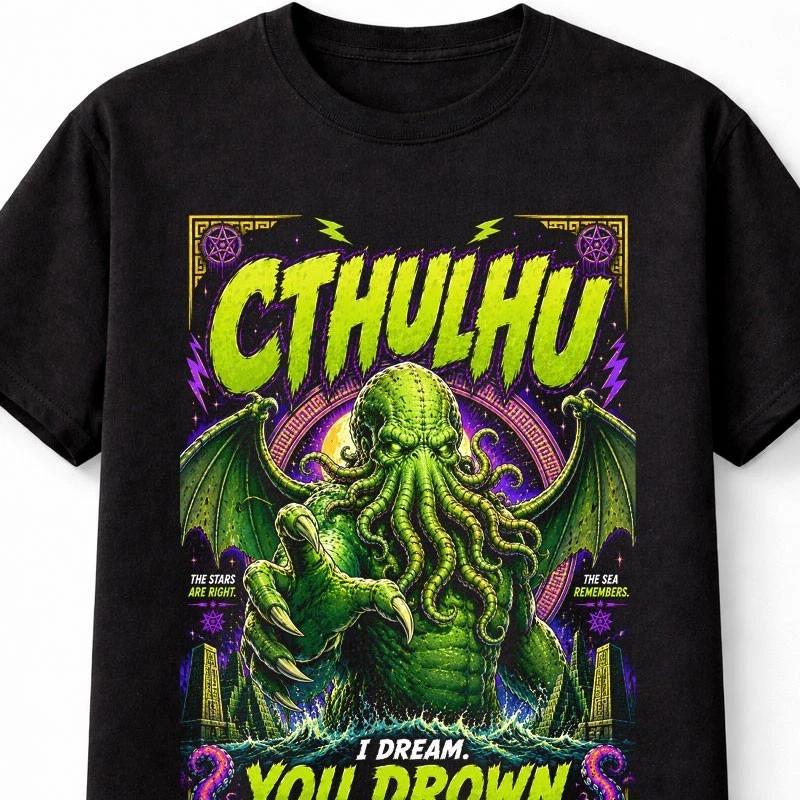 Cthulhu Cosmic Horror Lovecraft Monster Tentacle Graphic Unisex TShirt S