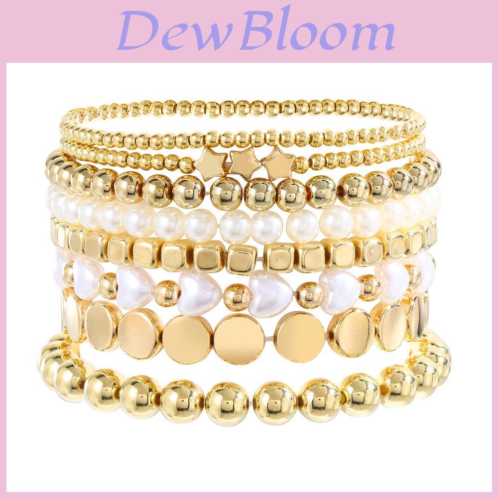 Bohemian Style Womens Multilayer Beaded Bracelet Set With Copper And Faux Pearl Design For Gift Giving