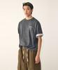 STUDIO TOMBOY [Men] Tomboy Logo Print Slub Short Sleeve T-Shirt_Dark Gray 91M6222337