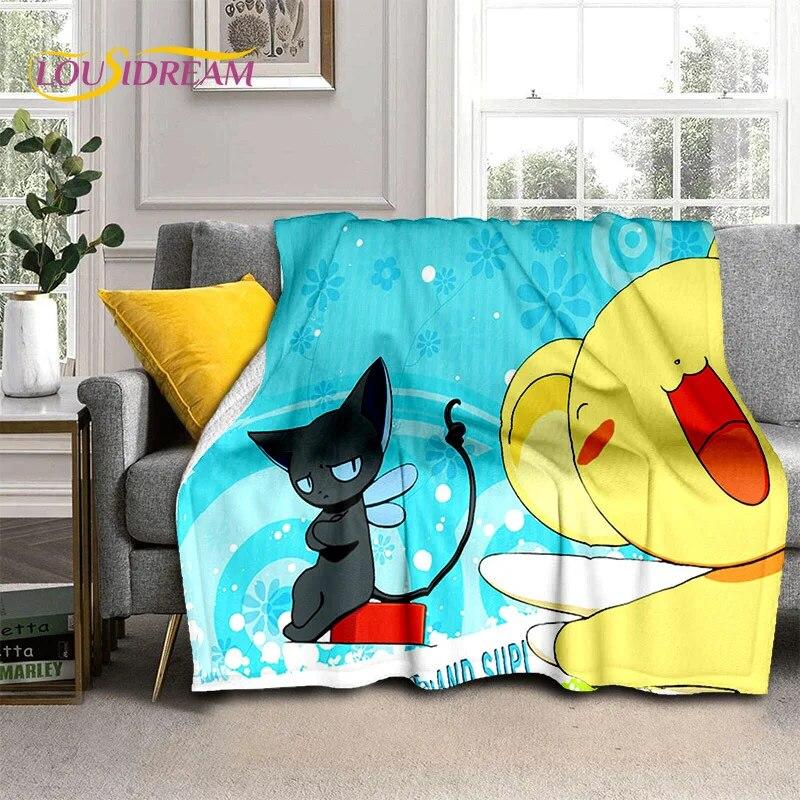 3D Cartoon Captor Anime Cute Card Sakura Blanket,Soft Throw Blanket for Home Bedroom Bed Sofa Picnic Office Cover Blanket Kids