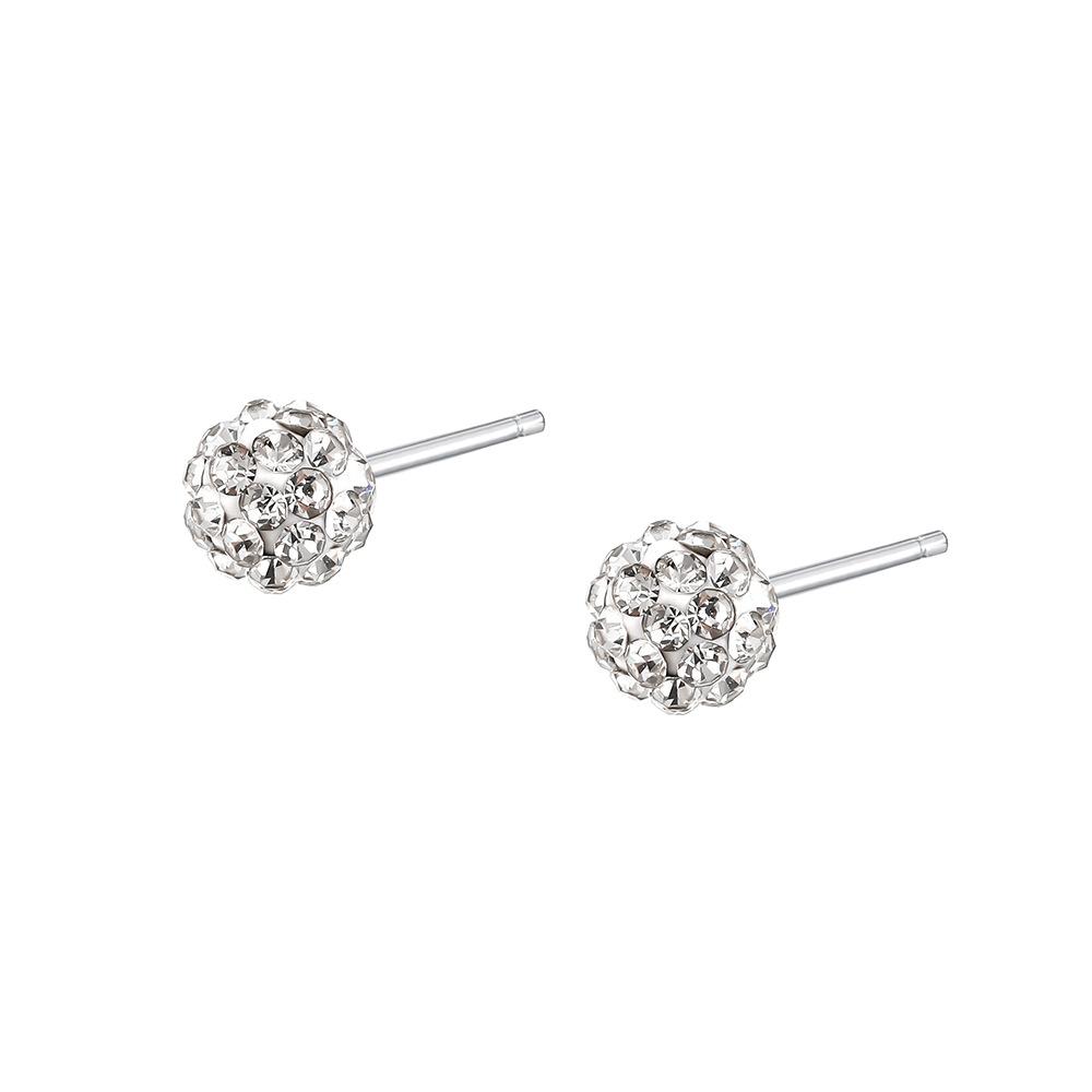 

2 Pairs Stud Earrings Set 925 Sterling Silver Stone CZ Minimalist Dazzling Fashion Earrings Purple Blue Pink Zircon