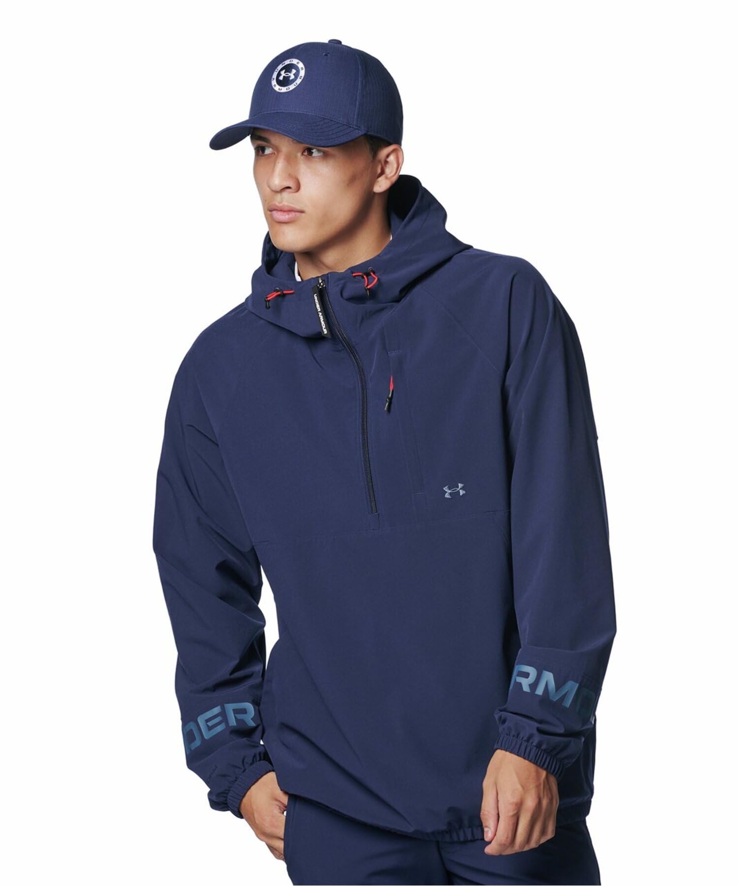 

UA Drive Anorak Jacket Midnight Navy Downpour Gray LG [Under Armor] / /