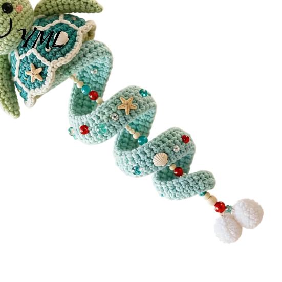 Boho styl Nástěnná dekorace Mořské zvířátko Špirálový háčkovací set, DIY pobřežní ozdoba Řemeslo pro začátečníky Ručně vyrobený dárek pro maminky Sada s přízí