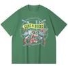 Camiseta de Algodón Pesado 100% 230 Gsm Camiseta de Algodón Pesado Unisex con Estampado de Banda de Rock Música Popular