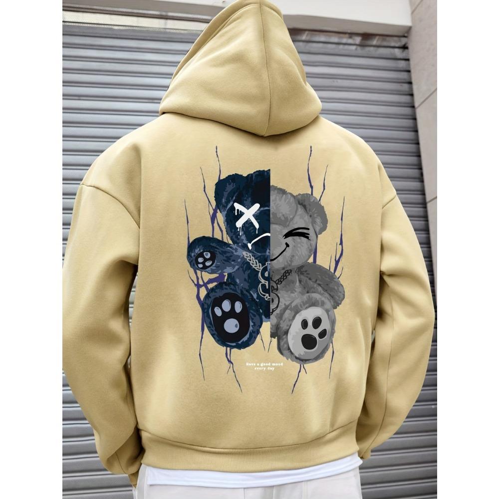 Personalized Bear Graphic Print Men's Hoodies Fashion Pullover Autumn Clothing Casual Clothes Women Tops Sweatshirts