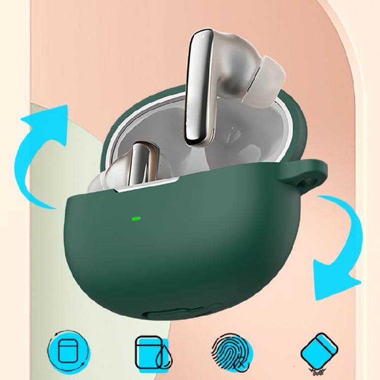 Earbud Charging Protector Case Cover for MeloBuds N70I N70 in Liquid Silicone, Full Body Skin with Side Clip Point and Status Light View
