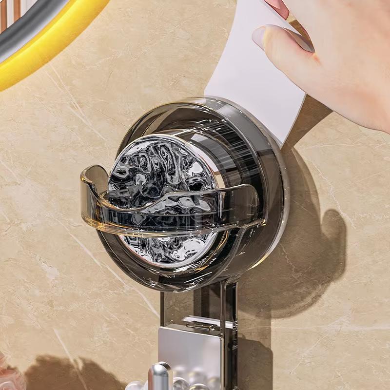 Strong Punch-Free Adhesive Vacuum Suction Cup Hook Traceless Plastic Sticky Hook for Kitchen and Bathroom Door