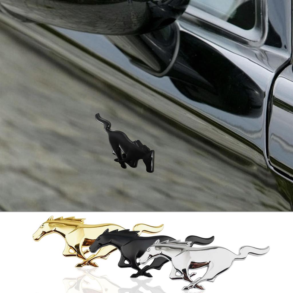 2PCS 3D Metal y8 Car Styling Body Trunk Mustang Badge Sticker Auto Accessories For Ford Focus Fiesta Kuga Mondeo SMax Edge Ranger