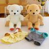 Cute Bear Plush Toy Soft Stuffed Animal Doll In Overalls Kids Gift for Girls Boys Kawaii Bear Plushie for Bedroom Decor