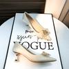 -A Red Wedding Shoes Bridal Shoes Hexiu Wedding Dress Two Wear New Autumn and Summer Crystal Satin