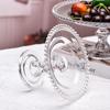 Transparent Glass Beaded High-Foot Serving Plate