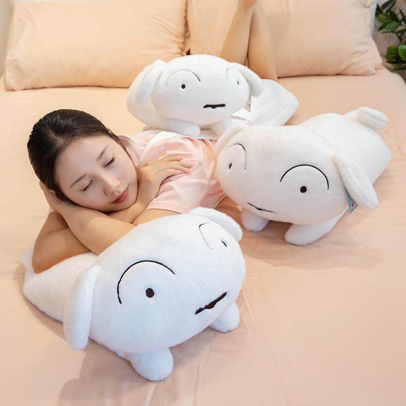 40/50cm Nohara Shiro Soft White Dog Plushies Stuffed Animal Puppy Plush Toy Sleeping Doll Birthday Gifts Girl Child