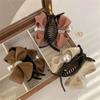 1pc Sweet Bow Ponytail Holder Hair Claw Clamp High Ponytail Fixed Hairpin Hair Claw Clip Women Hair Styling Accessories Headwear