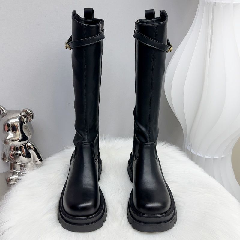 Leather platform boots women's autumn and winter high knight boots but knee boots women