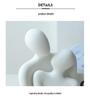 Nordic Luxury Mini Ceramic Heart Couple Ornament for Home Decor