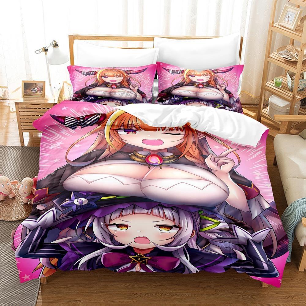 3D Printing Anime Kawaii Girls Kiryuu Coco Bedding Set Single Twin Full Queen King Size Bed Set Teenager Bedroom Duvetcover Sets