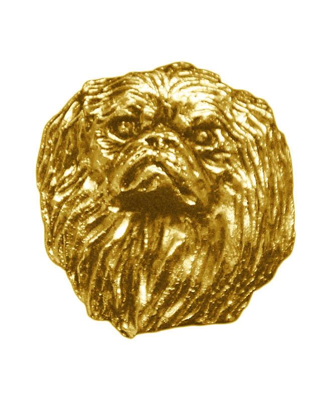 Pekingese, Pekinese, Peke - Dog Brooch In Decorative Box, Elegant Gold-plated Pin, Art-Dog Brand Jacket Pin