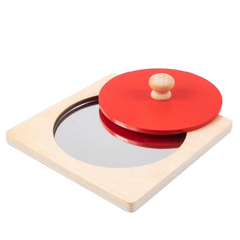 

Montessori Wooden Shape Matching Mirror Puzzle for Toddlers 0-6 Years