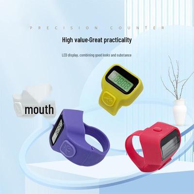 LED Backlit Stress Relief Silicone Rosary Ring Counter 8016