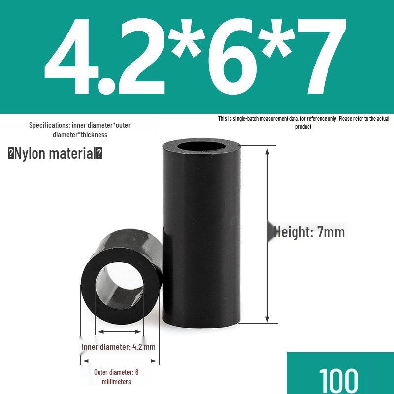 Nylon Wear-Resistant Hollow Cylindrical Spacer Sleeve and Bearing Bushing