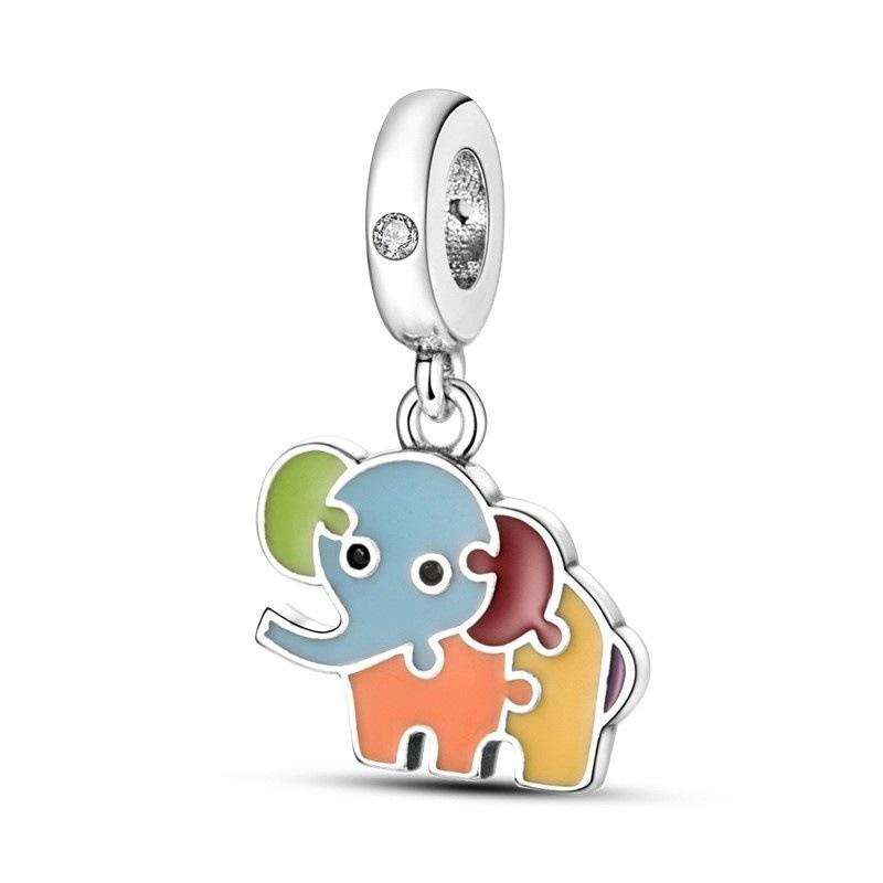 Design Copper Plated Beaded Accessories DIY Cute Animal Bracelet Necklace Pendant Gift