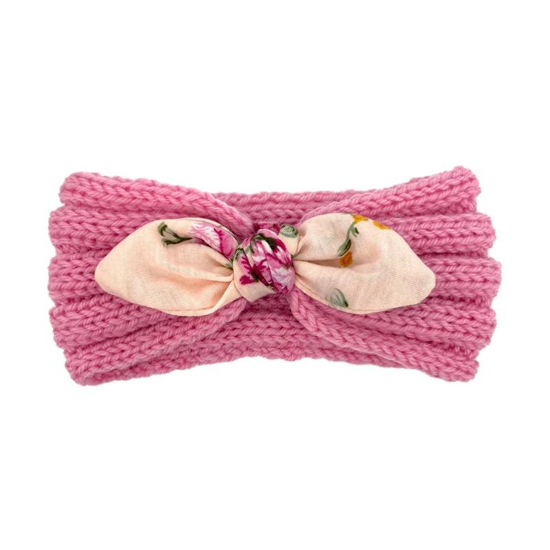 New children's wool headband, printed rabbit ear knitted wool headband baby headband baby headband