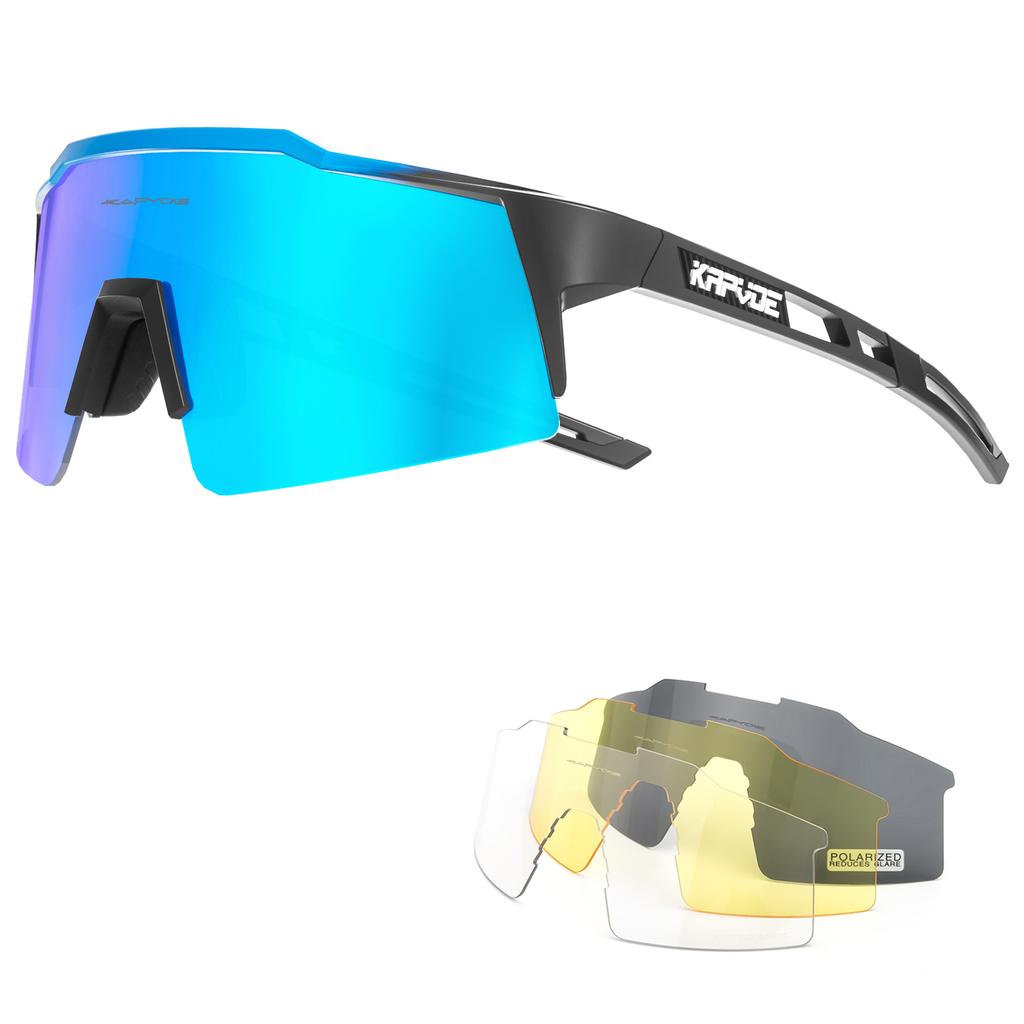 Kapvoe 4lens Cycling Glasses Sunglasses Cycling Goggles Outdoor UV400 Sports Protection MTB Road Mountain Bicycle Drive 4lens