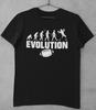 Harajuku Evolution of American Football Shirt From Ape Through Prehistoric Man To Quarterback Throwing The Ball Graphic T Shirts