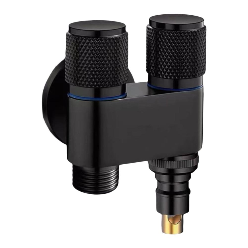One to Two Water Angle Valve with Dual Outlet and Triple Connection Splitter for Washing Machines Toilets and Water Hoses